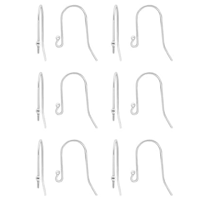 925 Sterling Silver Ear Wires Ball End French Earring Hooks for Drop Dangle Earrings Jewellery Making