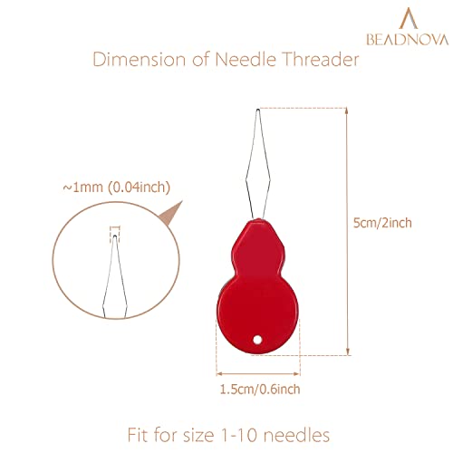 Embroidery Needle Threader Tool 5pcs Plastic Wire Loop Sewing Machine Needle Threader for Hand Sewing Cross Stitch Craft Knitting Quilting (5 Count)