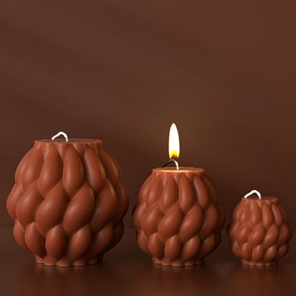 3 Pack Spiral Ball Cylinder Soap & Candle Mold (3 Count)