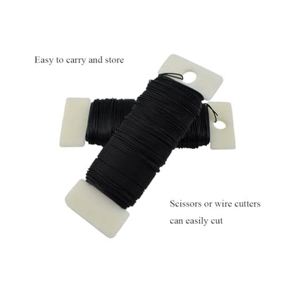 26Gauge Black Metal Floral Wire