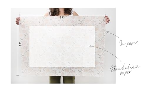 White Floral Tissue Paper for Gift Bags and Packaging