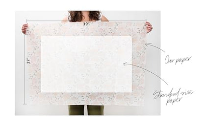 White Floral Tissue Paper for Gift Bags and Packaging