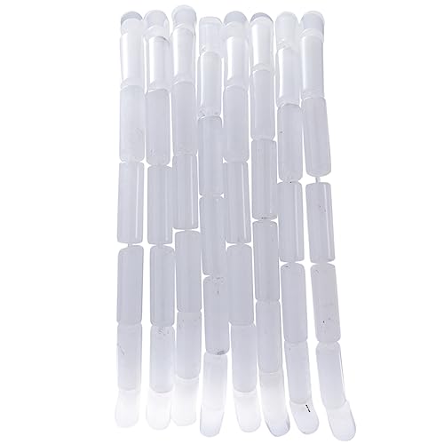 Natural White Agate Cylinder Tube Beads 4x13mm 38cm (28 Count)