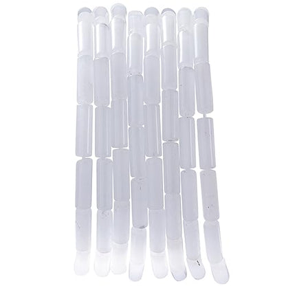 Natural White Agate Cylinder Tube Beads 4x13mm 38cm (28 Count)