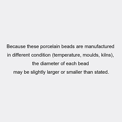180 Pieces Porcelain Beads Chinese Round Ceramic Beads 8mm (180 Count)