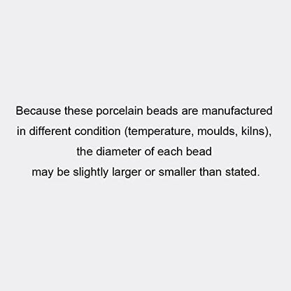 180 Pieces Porcelain Beads Chinese Round Ceramic Beads 8mm (180 Count)