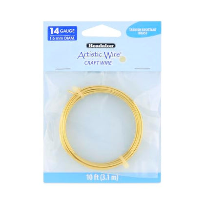 14 Gauge Tarnish Resistant Brass Craft Wire