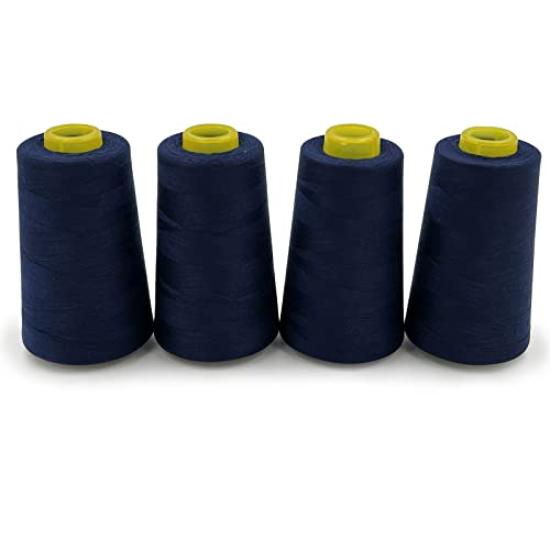 4 Cones of 3000 Yards Each Spool Thread for All Purpose (36000 Foot)