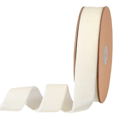 Ivory Velvet Ribbon
