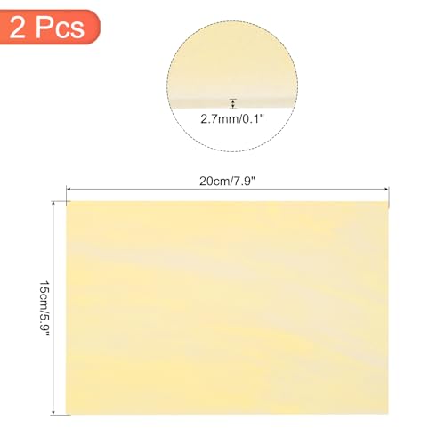 2 Pcs Stained Glass Sheet Mosaic Tile 7.9 Inch x 5.9 Inch Light Brown Stained Glass Sheets for Crafts DIY Art Project