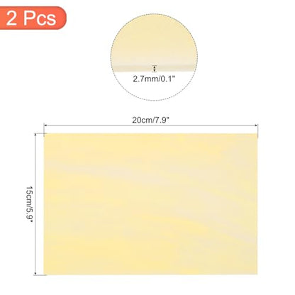 2 Pcs Stained Glass Sheet Mosaic Tile 7.9 Inch x 5.9 Inch Light Brown Stained Glass Sheets for Crafts DIY Art Project