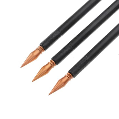 3Pcs Scratch Painting Pens Dual Tip Stylus Scratch and Sketch Drawing Tools with Protective Caps Comfortable Grip 6.69 Inch Length for Art and Craft