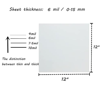 32 Pieces 6 mil Transparency Blank Template Material Stencils Mylar for Cutting Paper Clear Sheet 12 × 12 inch (408 sq inches sq inches)