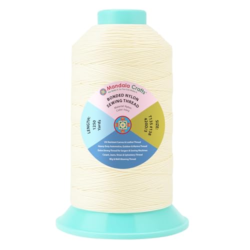 Size 138 420D T135 Ivory Bonded Nylon Thread (3750 Foot)