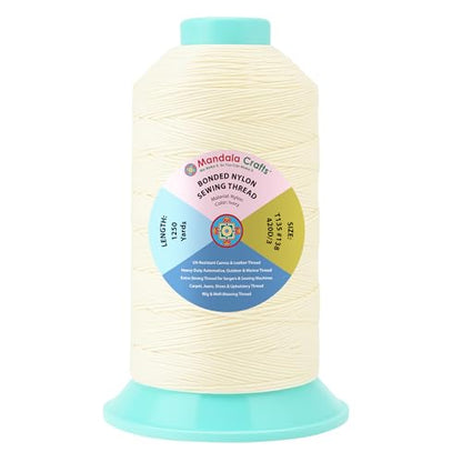 Size 138 420D T135 Ivory Bonded Nylon Thread (3750 Foot)