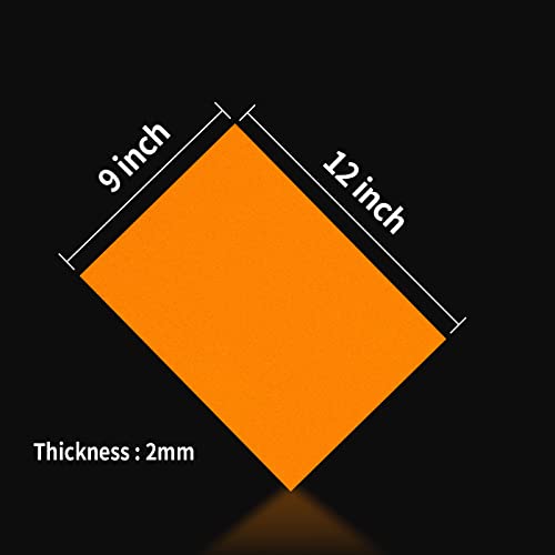 Orange Foam Sheets Crafts 9x12 Inch 2mm Eva Color Craft Foam Paper for Crafts Project Preschoolers Classroom Scrapbooking DIY Cosplay (10 Count)