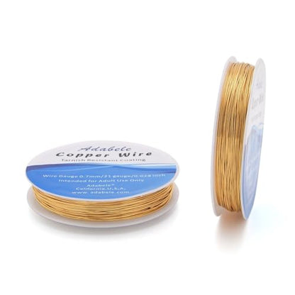 164 Feet Tarnish Resistant Gold Jewelry Copper Wire 0.7mm