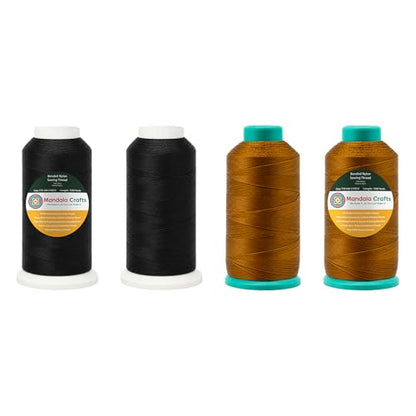 Size 69 210D T70 Black Brown Bonded Nylon Thread (18000 Foot)