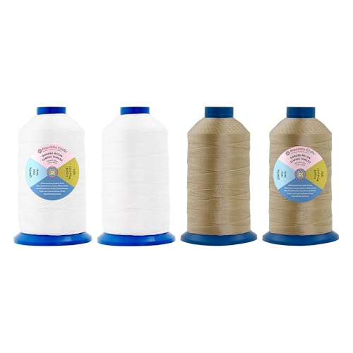 Size 138 420D T135 White Khaki Bonded Nylon Thread (15000 Foot)