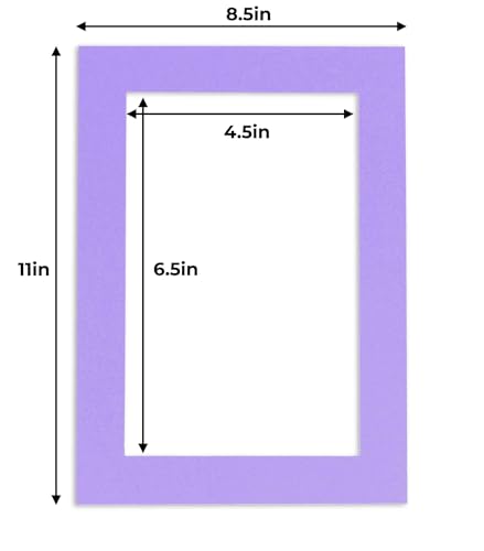 5x7 Mat for 8.5x11 Frame (100 Count)