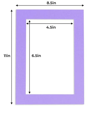 5x7 Mat for 8.5x11 Frame (100 Count)