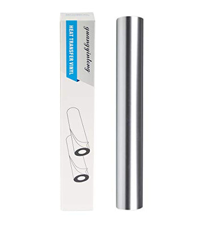 Heat Transfer Vinyl Shiny Silver Iron on Vinyl (8 Foot)