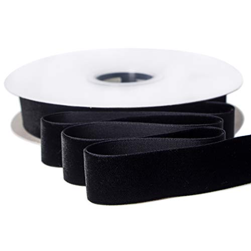 Polyester Black Velvet Ribbon (30 Foot)