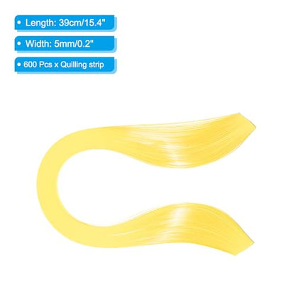Quilling Strips Paper 600pcs 5mm 39cm Origami Paper Quilling Kits for Art DIY Craft Christmas
