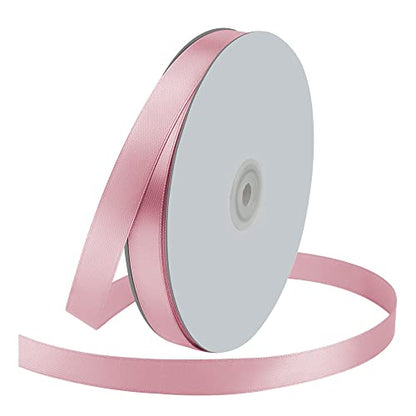 5 8" x 100 Yards Light Pink Satin Ribbon Crafts Gift Wrapping (300 Foot)