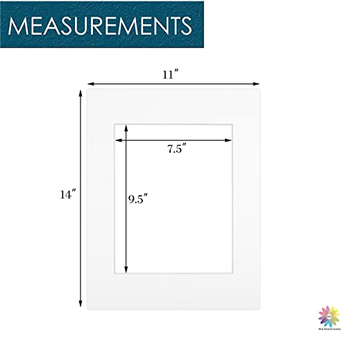 Mat Board Center 10 Pack 11x14 Photo Mats for 8x10 Picture (10 Count)