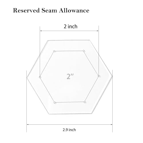 6 Pieces Hexagon Quilting Template with 1 (6 Count)