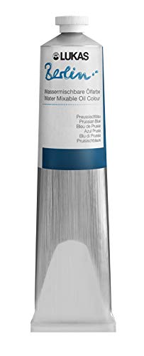 Berlin Pro Artists Water Mixable Oil Paint 200 ml Tube Prussian Blue (6.7628 Fl Oz)