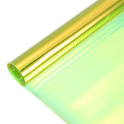 Holographic Clear PVC Vinyl Film Holographic PVC Fabric Waterproof Dichroic Film 12 x 48 Inch for Handbags Bows Earrings DIY Craft