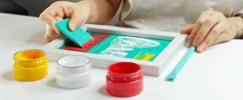 19pcs Christmas Stencils Chalk Paste Paint Set with Mini Squeegees