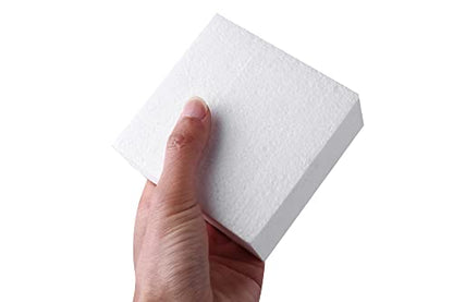 8pcs 4x4x2in Craft Foam Blocks White for DIY Crafting and Model