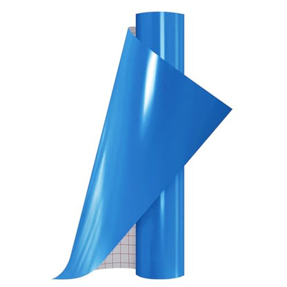 13inch x 5ft Blue Smart Adhesive Permanent Vinyl Compatible with Cricut Explore and Maker Series Without Cutting Mats