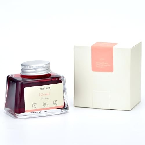 Hongdian Fountain Pen Bottled Ink Coral Color