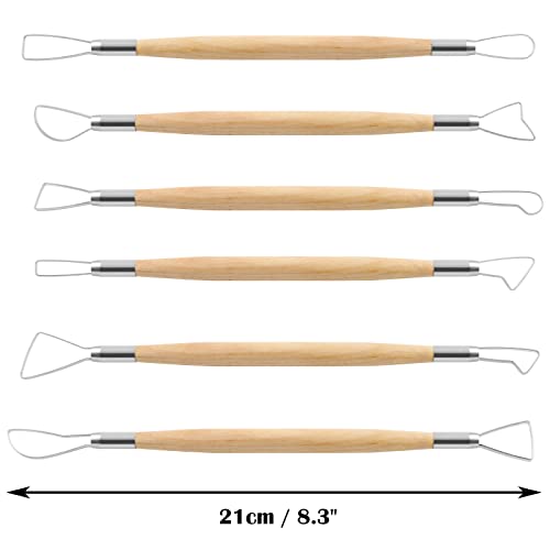 6pcs Double Sided Clay Sculpting Tools