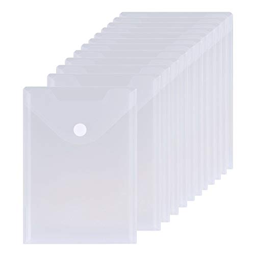 12 Pack Large Clear Die & Stamp Storage Bag Transparent Plastic Folders for Cutting Dies Stencil Embossing Crafts for DIY Scrapbooking Paper Card Craft Organizer Holder (12 Count)