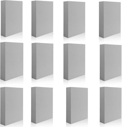 12 Pcs Stamping Foam Grey Moldable Foam Stamps Plastic Dry Foam Stamp Pad Cut and Dry Foam Stamping Foam Block for Sculpture