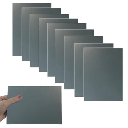 10Pcs Gray Anodized Aluminum Sheet 5" x 7" x 1 (10 Count)