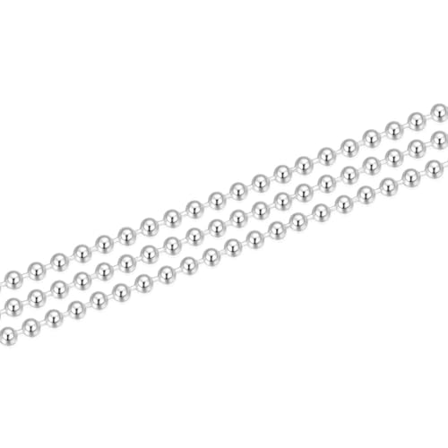 5 Feet Real 925 Sterling Silver Ball Bead Chain Link Findings 2mm (5 Foot)