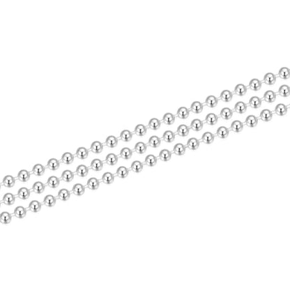 5 Feet Real 925 Sterling Silver Ball Bead Chain Link Findings 2mm (5 Foot)