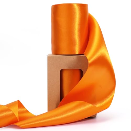 Orange Satin Ribbon 3 Inch x 10 Yards Double Faced