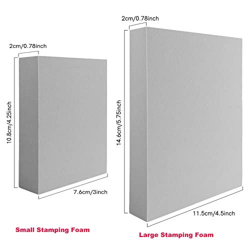 8 Pcs Stamping Foam Grey Moldable Foam with Acrylic Stamp Block Stamps Plastic Pad Cut and Dry Foam Stamping Foam Block for Sculpture