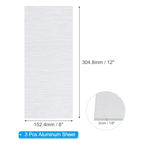 6061 T651 Aluminum Sheet Metal 6 x 12 x 1 (3 Count)