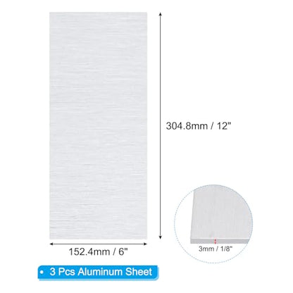 6061 T651 Aluminum Sheet Metal 6 x 12 x 1 (3 Count)
