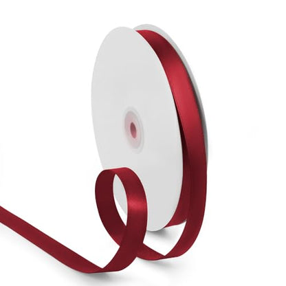 5 8 Inch 100 Yards Satin Ribbon Wine Red (300 Foot)