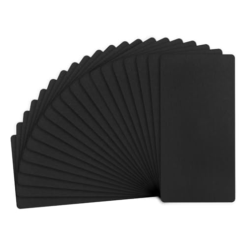 20 Pack Anodized Aluminium Laser Engraved Mount Metal Plate 4x2x0.04 Inch Engraver Blank Anodized Aluminum Sheets for DIY Laser Printing (20 Count)