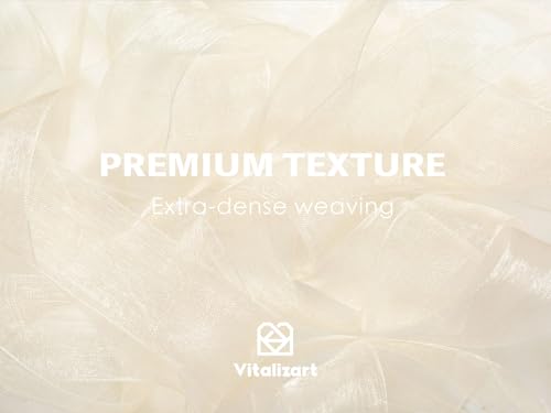 Cream Organza Ribbon 1" x 30 Yd Sheer Ribbon for Gift Wrapping (90 Foot)